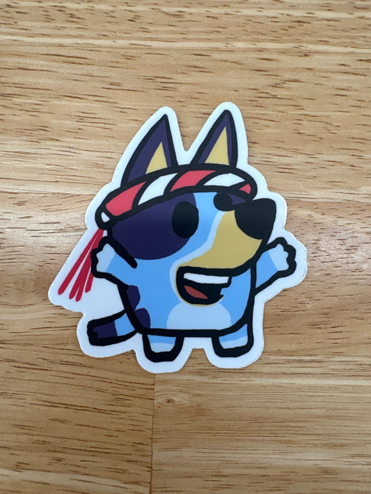 Blue Dog Sticker